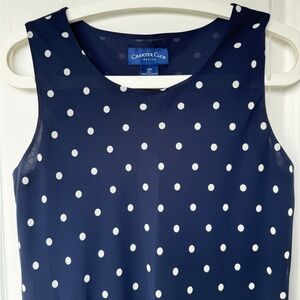 LIKE NEW Navy Polka Dot Dress